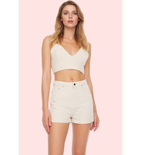 Kadın Denim Şort Yüksek Bel Pamuk City Short Rahat Günlük Hafta Sonu Yaz Aylarının Vazgeçilmezi