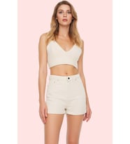 Kadın Denim Şort Yüksek Bel Pamuk City Short Rahat Günlük Hafta Sonu Yaz Aylarının Vazgeçilmezi
