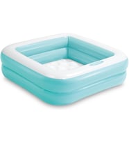 Intex Şişme Taban Mini Kare Havuz 86X86X25 Cm, Mavi
