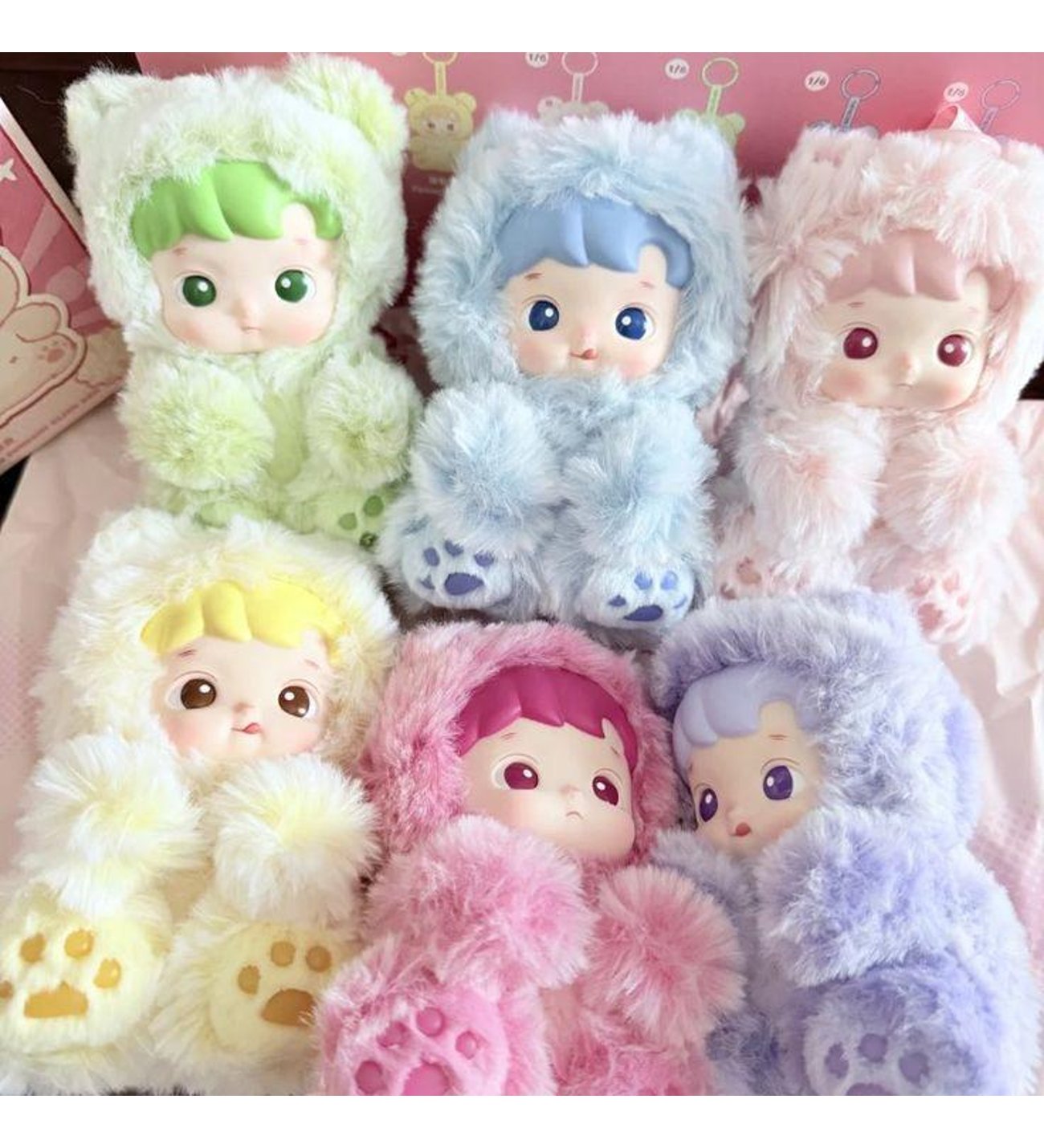 Popmart 6 adet full set haci pupu gummy bear ithal labubu 6'lı set