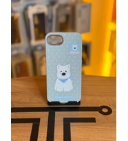 iPhone 16e Uyumlu Özel Tasarım Sevimli Figürlü Deri Dokulu Telefon Kılıfı (Bebek Mavisi)