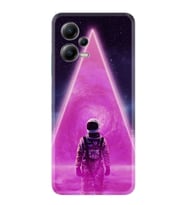 Xiaomi Poco X5 5g Kılıf Resimli Desenli Silikon Platinium Series Astro Purple 1890