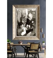 Gümüş Çerçeveli Atatürk Tablo za436