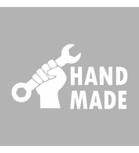 Hand Made Anahtar El Yapımı Sticker Siyah 20x15 CM (Beyaz)
