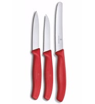 Victorinox Swiss Classic Soyma Bıçağı Seti (Kırmızı)