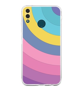 PrintiFy Huawei Y9 2019 Uyumlu Kamera Korumalı Renk Cümbüşü B Tasarımlı Şeffaf Silikon Kılıf