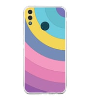 PrintiFy Huawei Y9 2019 Uyumlu Kamera Korumalı Renk Cümbüşü B Tasarımlı Şeffaf Silikon Kılıf