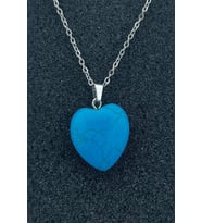 Doğal Taş Kalp Kolye ( Ortalama 2 cm Uzunluk 2 cm Genişlik )