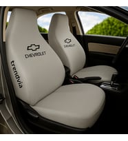 Chevrolet Logolu Araç Koltuk Kılıfı – Penye Kumaş, Servis Tipi Ön ve Arka Takım (Gri)