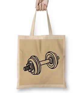 Gym Workout Fitness Lover Motivation Gift Quotes For MEN Women Bez Çanta Uzun Saplı