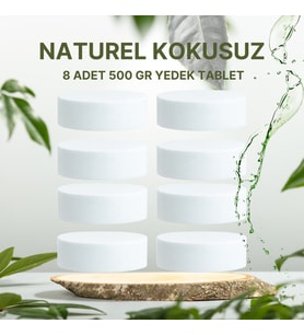 4 Adet 2x500Gr - NATUREL - Nem Alıcı Rutubet Giderici Yedek Tablet