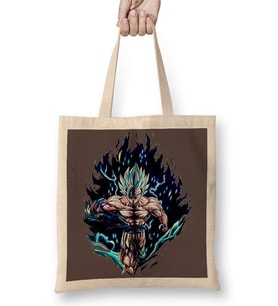 Vegeta DBS Super Sayan Blue Bez Çanta Uzun Saplı