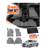 e-biz CHEVROLET CRUZE-HATCHBACK (2008-2014) Uyumlu EVA Oto Paspas Metal Topukluklu Açık Gri