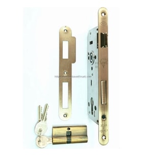 Özcanlar 141 tipi 45 mm ANTİK SARI ESKİTME, ANTİK FÜME, ANTİK BAKIR extra gömme silindirli dış kapı kilidi
