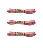 Akel Dar Dokuma Toz Pembe Saten Kurdele - 1 Cm. x 10 Metre - 3 Adet