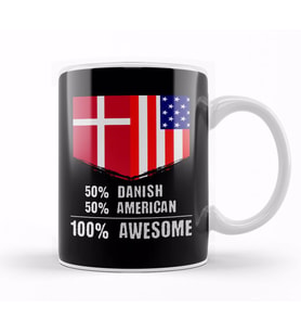 50% Dominican 50% American %100 Awesome Immigrant Kupa Bardak Porselen
