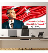 Atatürk Makam Panosu Mustafa Kemal Kanvas Tablo (8 Farklı Ölçü)