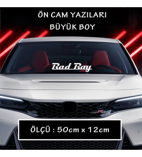 tbad boy ürkçe ön arka cam uyumlu sticker yazı - Büyük boy spor tuning modifiye etiket