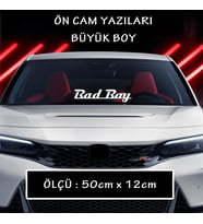 tbad boy ürkçe ön arka cam uyumlu sticker yazı - Büyük boy spor tuning modifiye etiket