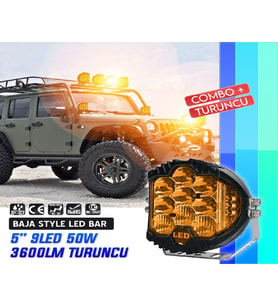 NKT GROUP 5"Baja Style Shooter Offroad Projektör Led Lamba Turuncu