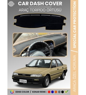 TOYOTA COROLLA (1988-1991) Torpido Örtüsü Panel Halısı Torpido Koruma Tam Uyum UV Koruma Kaymaz
