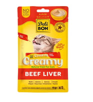 Kedi Ödül Maması - Creamy - Dana Ciğerli - 15 gr 5'li - Delibon