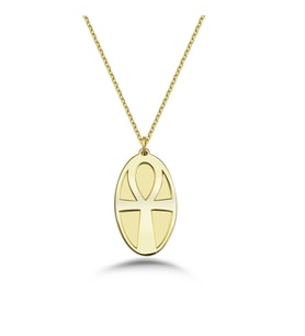 Ankh Gümüş Kolye (Altın)