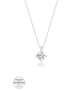 Union Swarovski Zirconia Kadın Tektaş Gümüş Kolye