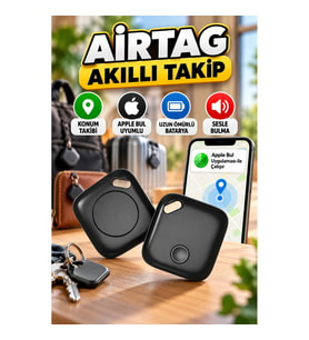 Apple Bul Uygulaması Destekli Akıllı Bluetooth Takip Cihazı Uzun Ömürlü Batarya ile Eşya Konum Tak