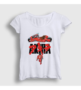 Presmono Kadın Beyaz Poster Anime Movie Film Akira T-Shirt 455373tt