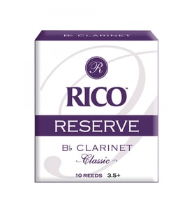 D'Addario RCT10355 Reserve Classic Bb Klarnet Kamışı No: 3.5+ (Profesyonel) - 10'lu Paket  Kalın Uç Tasarımı, Profesyonel Direnç ve Zengin Harmonikler