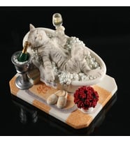 VERONESE BİBLOLAR-Wise Hayvanlar Alemi-BANYO SEFASI YAPAN KEDİ-14,5*11*1,5 CM-jWU78080AA