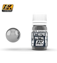 AK 670 30 ml. Paslanmaz Çelik Rengi, Xtreme Metal Serisi Model Boyası