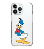 Apple iPhone 14 Pro Uyumlu Köşe Korumalı Antişok Kapak Donald Duck Tasarımlı Şeffaf  Kılıf