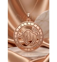 925 Ayar Gümüş Boğa Burç kolye