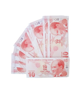300 Adet 10 TL Sahte Para Geçersiz Düğün Parası Parti Şaka Malzemesi (Koyu Kırmızı)