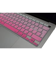 Rusça Klavye Koruyucu Macbook Air M1 Kılıfı A2179 A2337 ile Uyumlu Gradient (Pembe)