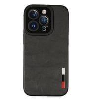 Durukar® iPhone 14 Pro Kılıf Loop Deri Silikon - Siyah