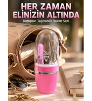 Pembe Manikür Pedikür Bakım Seti Cımbız Tırnak Makası Makas Törpü