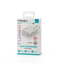 Tonex B20w Turbo Usb Şarj Başlığı Turbo 20w 4.0A (Beyaz)