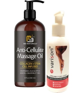 Anti-Cellulite Massage Oil 240 ml + Varison Bacak Bakım 120 ml Krem