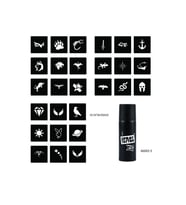 Minimal 27 Desen ve Spray Tattoo Geçici Sprey Dövme Seti
