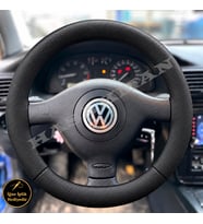 Volkswagen Polo 6N2 9N Dikme Direksiyon Kılıfı Premium Komple Delikli Deri Siyah Dikiş 3 Kollu Sportline 1999-2005