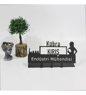 Endüstri Mühendisi Masaüstü İsimlik - Metal Masa İsimliği - Hediye Ofis İsimlik