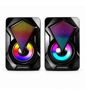UltraTekno Rgb Işıklı Gaming Pc Bilgisayar Hoparlörü 1+1 Speaker
