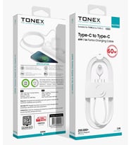 Tonex 17 17 Pro 17 Pro Max Uyumlu Sim İğneli Typec To Typec 60w 6A Pd Data Şarj Kablo (Siyah)