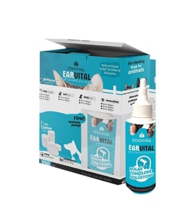 Zoovital Ear Vital Pamuk Hediyeli Kulak Temizleme Solüsyonu 150 ml (Beyaz)