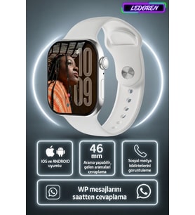 Harvox Watch 11 Pro Plus Akıllı Saat 46mm WP Mesaj Atma Konuşma Özellikli İOS & Android Uyumlu