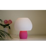 PETİ MODERN MANTAR ABAJUR (Beyaz-Pembe)