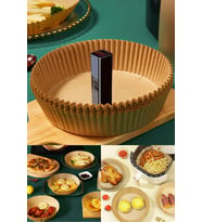 Airfryer Pişirme Kağıdı 50 Adet Hava Fritözü Yuvarlak Model Pişirme Kağıdı Airfryer Yağsız Fritöz